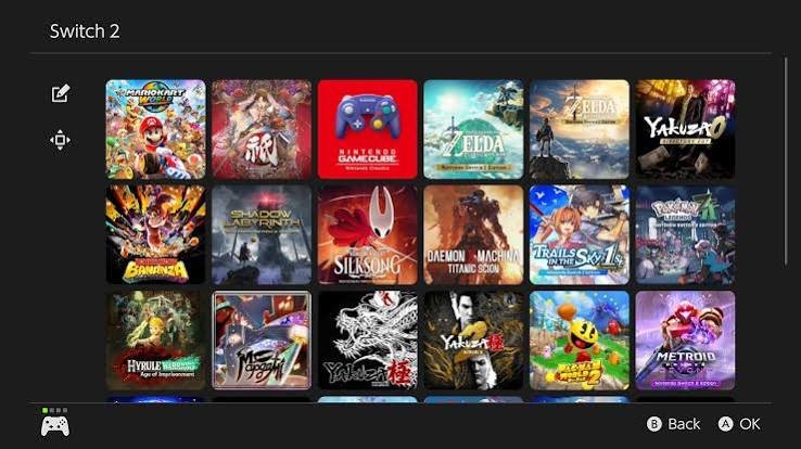 Biblioteca do Switch 2

